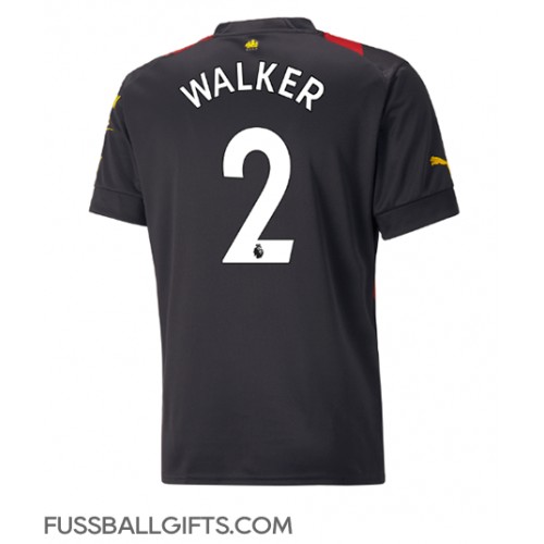 Manchester City Kyle Walker #2 Fußballbekleidung Auswärtstrikot 2022-23 Kurzarm